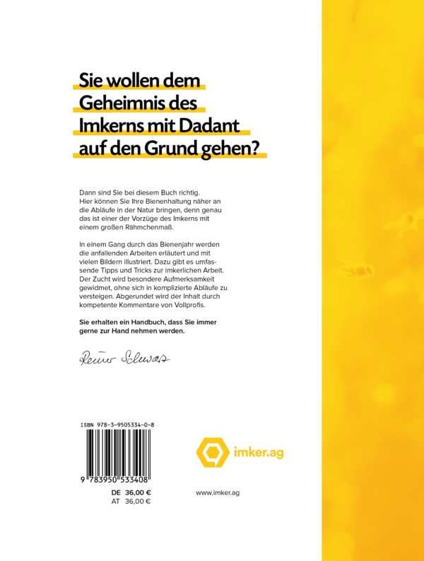 Buch Imkern mit Dadant, Reiner Schwarz 2022