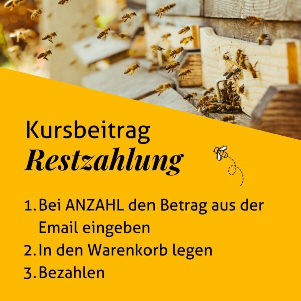 Kursbeitrag Restzahlung